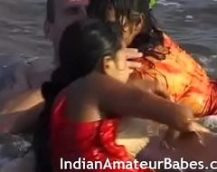 Stunning Indian Babes At Coast Fucking Trestle Taking Cum shots On Their Soul