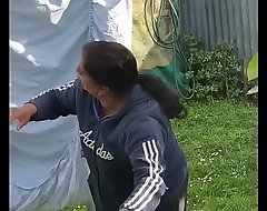 Desi doing Washing