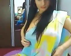 Indian motor coach badinage tits on live web camera in lockdown