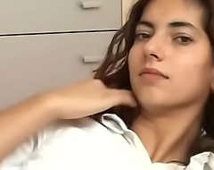 Hairy legal age teenager playing sex tool