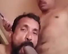 Bottom desi uncle engulfing thick cock be expeditious for his nephew