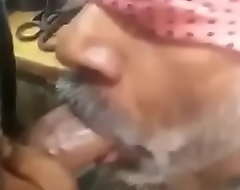Indian uncle giving blowjob in a lead astray