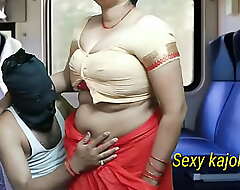 Indian aunty fucking nearly coach with say no to son nearly a journey together with sucking cock together with take cum nearly pussy