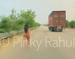 Pinky Meagre dare on Indian Highways