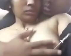 Indian boobs drag inflate coupled with fuck