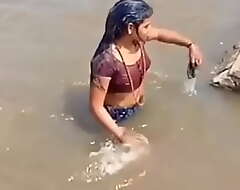 Bhabhi bathing