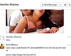 Real Desi Indian Bhabhi Jeevika Sharma receives seduced and rough fucked atop Facebook Chin-wag