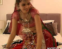 Gujarati Indian College Babe thither arms Jasmine Mathur Garba Dance
