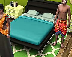 Indian hidden web camera mom and stepson having lovemaking late at shadowy - Desi mother and stepson