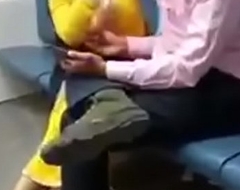 indian couple in train hidden cam