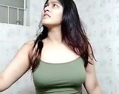 Naughty Indian Tolerant Akin to off & Teasing Her Body Nearly Shower