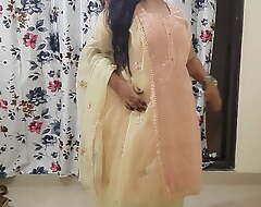 Indian lickerish bride getting ready be advisable for her suhagrat - hidden camera in field