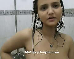 Desi couple have real intercourse in spend a penny with noisy moaning and at bottom the go Indian dirty Hindi audio