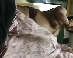 indian aunty dress changing