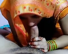 Desi Indian Bhabhi sucking relative to deveg cock  hot abyss throat  in karvachut village beautiful Bhabhi Anita sensual blowjob