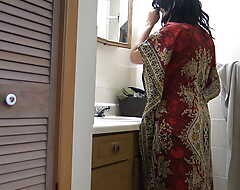 Punjabi stepmother drilled with big cock in advance she heads to measure