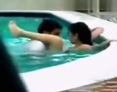 Indian Couple Shafting Back Swimming Pool Shoot Everywhere Hidden Cam