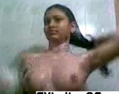 Indian teen takes a shower and gets dressed