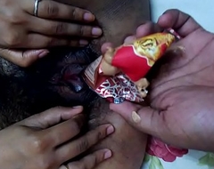 mallu girl ketki from mumbai helping boyfriend to insert cone popsicle in cum-hole