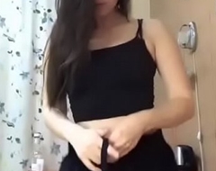 Hot girl showing sexy body while dancing