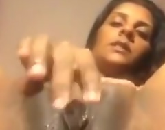 Indian milf rubbing her disgraceful pussy indestructible moaning for u