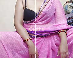 Geetha flashing to Raju close by dirty talking encircling Telugu software homemade