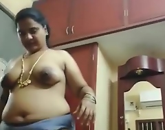 Yearn Haired Tamil Maami On the move Nude Dressing
