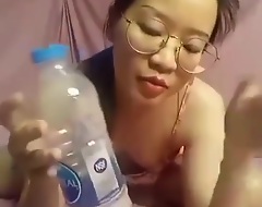 Super Cute Horny Asian Girl Show Her Bawdy cleft Coupled with Ass
