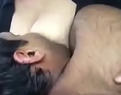 Indian Sexy hot horny milf teen stranger boob press in car