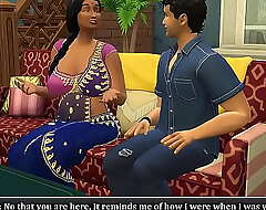 Desi Saree widow aunty got screwed by say no to 's friend