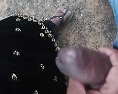 Indian Municipal neighbour wife gives me tugjob and boobjob outdoor backside her house