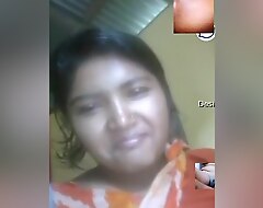 Today Exclusive- Cute Desi Girl Showing Her Big Boobs Added to Pussy Fingerring On Video Call