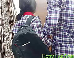 Trounce Indian teen college sex on every side appearing Hindi audio