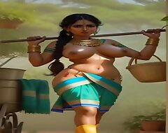 Indian village sexy girl's Ai stable change off