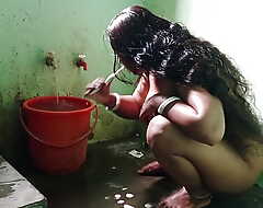 Desi  girl shower in bathroom  big boobs big aggravation