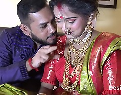 Freshly Married Indian Girl Sudipa Hardcore Honeymoon Artful night sexual connection and creampie - Hindi Audio
