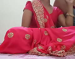 Indian Desi newly married sexy bhabhi was gender on dogy style look be incumbent on with devar in clear Hindi audio