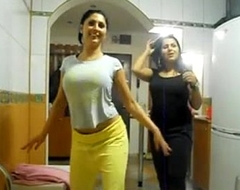 Sexy 2 arab gals adulate bubbles show adulate tunnel show