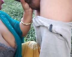 Desi jungle bhabhi played dirty game of dealings regarding a boy in the air the jungle and also did blowjob.