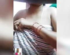 Telugu hot girl towel make a clean breast showing for step brother chunky boobs dirty talking upon shacking up telugu fuckers