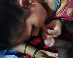 Indian Wife Gives Blowjob to The brush Hubby and is Screwed by Him in Wet crack and Botheration xlx