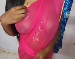 Indian Desi Aunty Broad in the beam Titties And Black Nippels And Our Husband Doggy position Sex