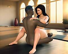 Busty Savita Bhabhi enjoyed a sex lesson prevalent will not hear of yoga instructor.