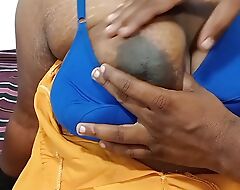 Chunky boobs Tamil wife hawt engulfing and fucking her husband Tamil dirty conversing