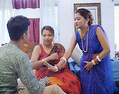 Desi Indian husband trains you how to satisfy duo desi wives at a difficulty same time ( Full Triple Movie )