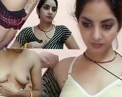 Midnight romantic sex prevalent cum on face, Indian desi girl Lalita bhabhi hard-core pellicle prevalent hindi voice