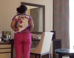 Shy Indian Bhabhi Involving Hotel Room With Her Freshly Married Tighten one's belt Honeymoon