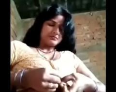 Indian village bhabi carrying-on with her self